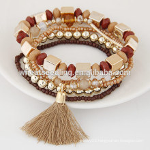 top selling resin beads wrap tassel bulk diy fancy chain bracelet for girls